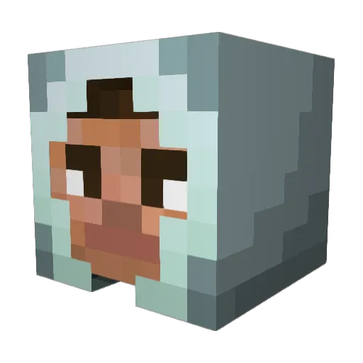 Tomborino Minecraft avatar head, 3D render