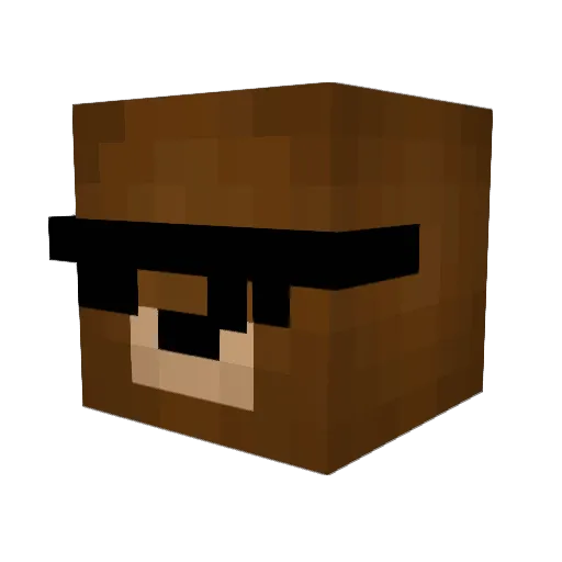 Tomboss24 Minecraft avatar head, 3D render
