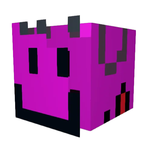 TomboyLesbian Minecraft avatar head, 3D render