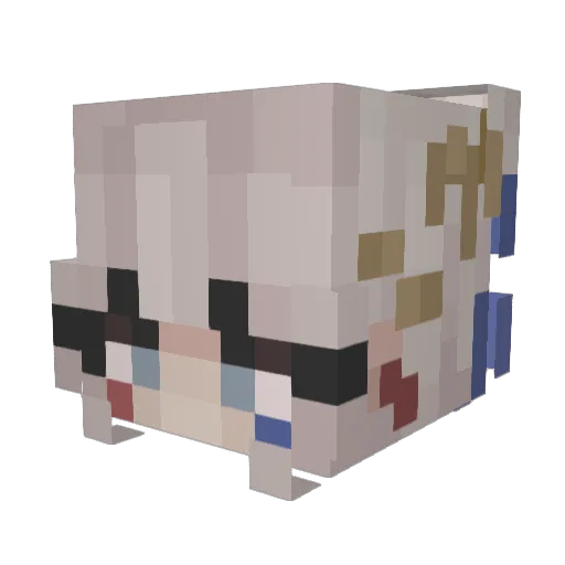 TomboyThighss Minecraft avatar head, 3D render