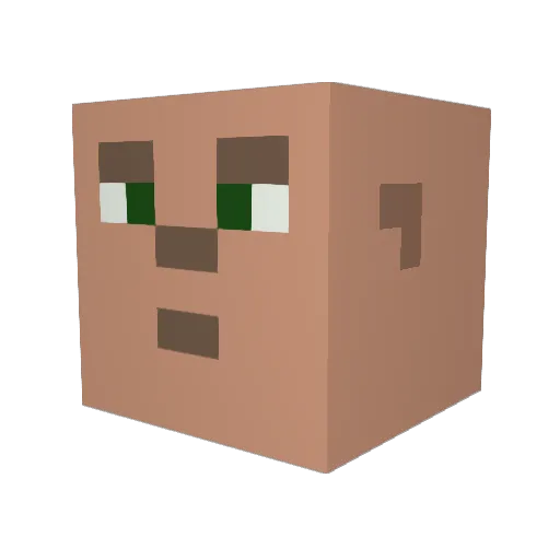 Tomcoi Minecraft avatar head, 3D render