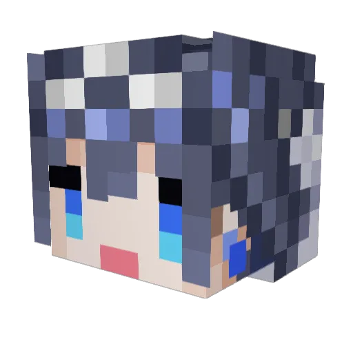 Tomdamo Minecraft avatar head, 3D render