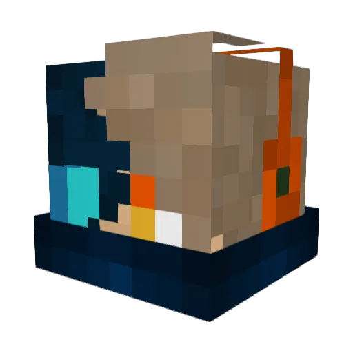 Tomdelonge84 Minecraft avatar head, 3D render