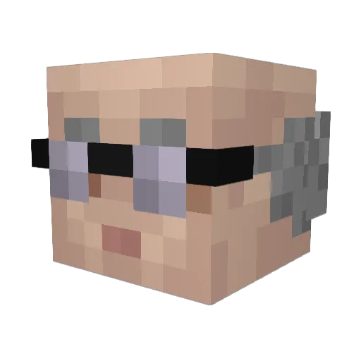 Tomdo_ Minecraft avatar head, 3D render