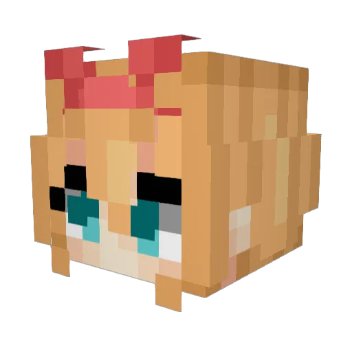 Tomdwo Minecraft avatar head, 3D render