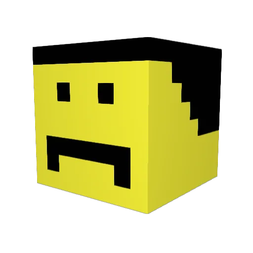 Tome11k Minecraft avatar head, 3D render