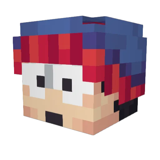Tomeken Minecraft avatar head, 3D render