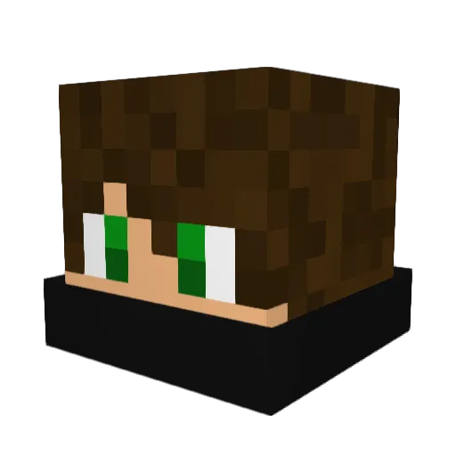 TomiThomas_ Minecraft avatar head, 3D render