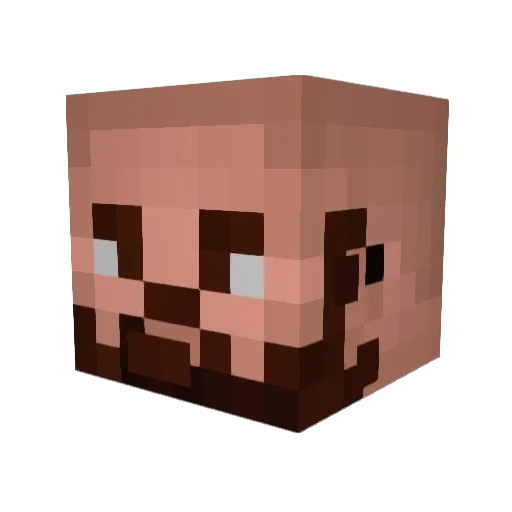 TomicCro Minecraft avatar head, 3D render