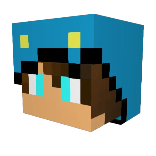 TomieLwe Minecraft avatar head, 3D render
