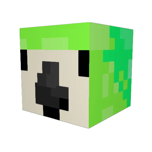 TomikBlock Minecraft avatar head, 3D render