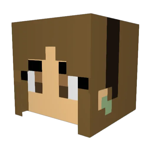 Tomikf Minecraft avatar head, 3D render