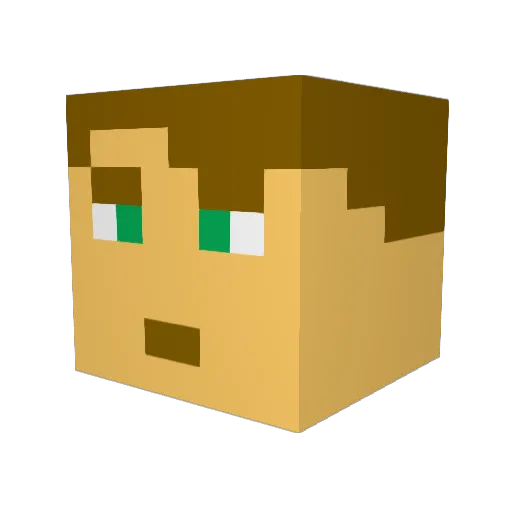 Tominator625 Minecraft avatar head, 3D render
