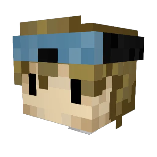 Tomino_LP Minecraft avatar head, 3D render