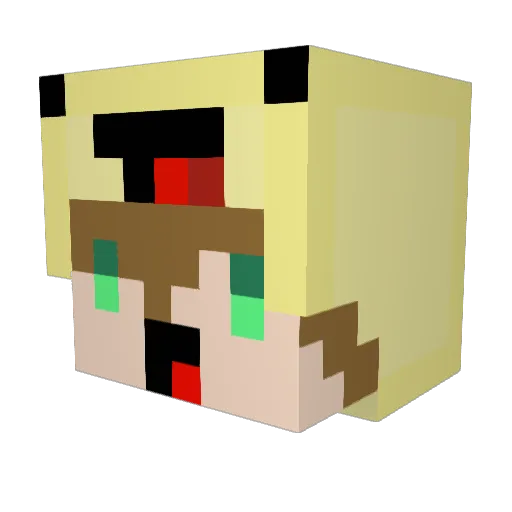 Tominside Minecraft avatar head, 3D render