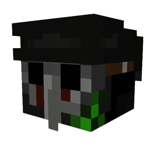Tomioka2a Minecraft avatar head, 3D render
