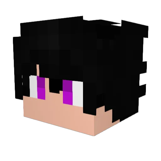 Tomioky Minecraft avatar head, 3D render