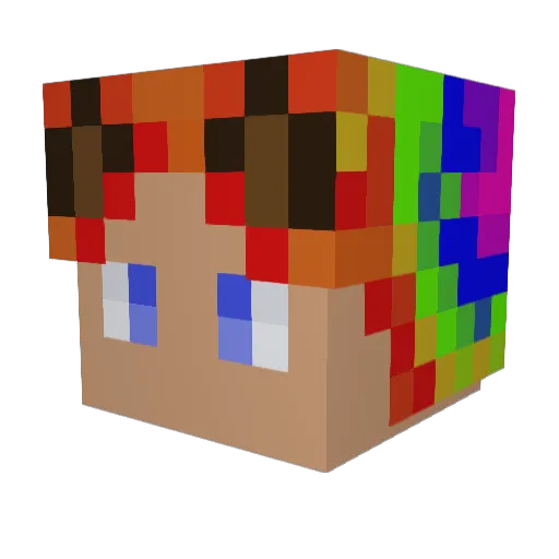 Tomiston Minecraft avatar head, 3D render