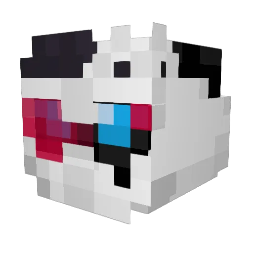 Tomita39 Minecraft avatar head, 3D render