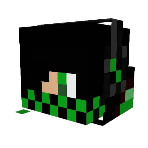 TomlogHD Minecraft avatar head, 3D render
