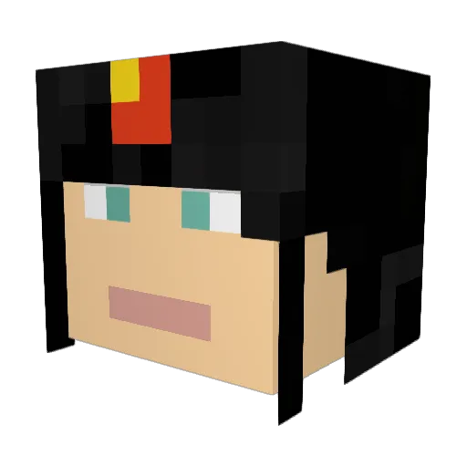 Tomlon44 Minecraft avatar head, 3D render