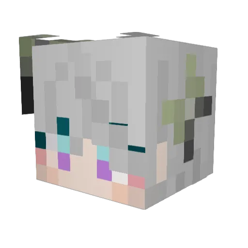 TommEvan Minecraft avatar head, 3D render