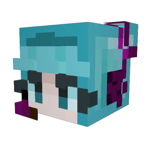 Tommehlu Minecraft avatar head, 3D render