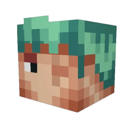 Tommern_ Minecraft avatar head, 3D render