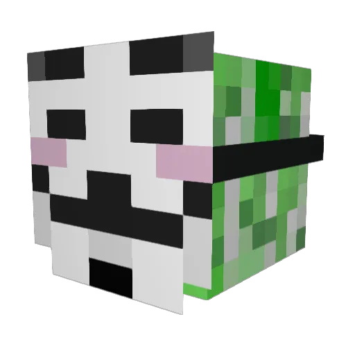 TommiTheBlock Minecraft avatar head, 3D render