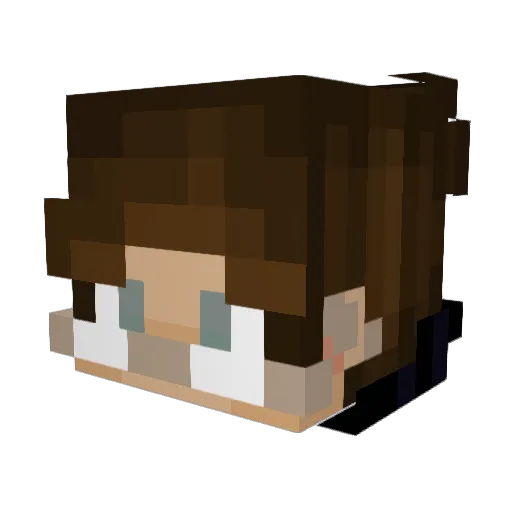 Tommiiix Minecraft avatar head, 3D render