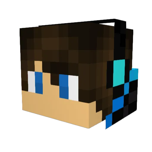 Tommika Minecraft avatar head, 3D render