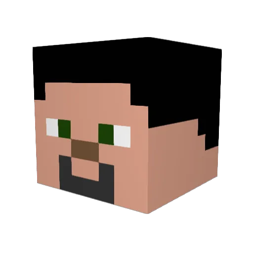 Tommikool Minecraft avatar head, 3D render