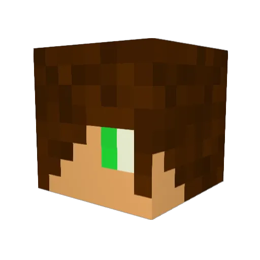 Tommo88101 Minecraft avatar head, 3D render