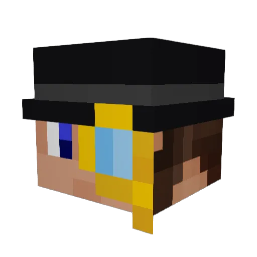 TommoIRL Minecraft avatar head, 3D render