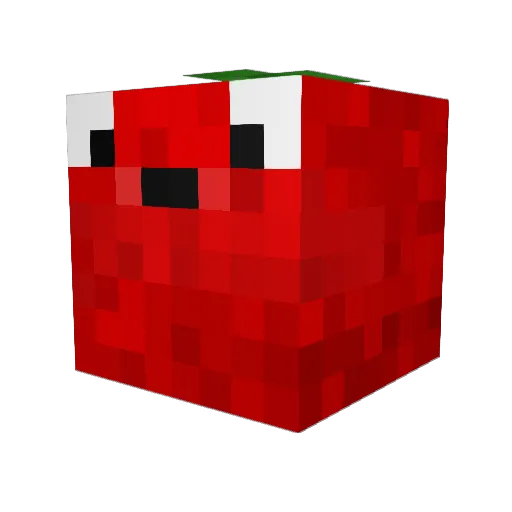 TommoTomato Minecraft avatar head, 3D render