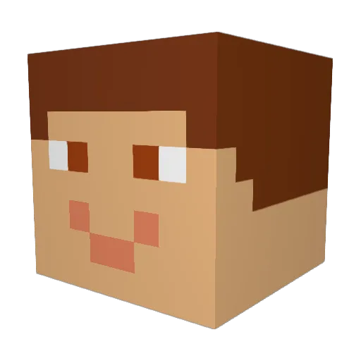 Tommo_7 Minecraft avatar head, 3D render