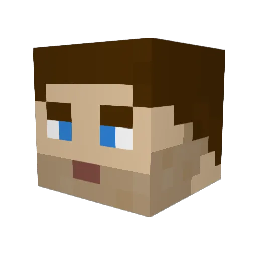 Tommouse22 Minecraft avatar head, 3D render