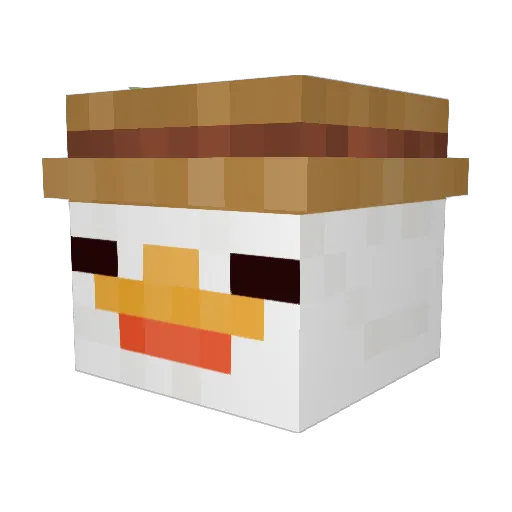 Tommuhh Minecraft avatar head, 3D render