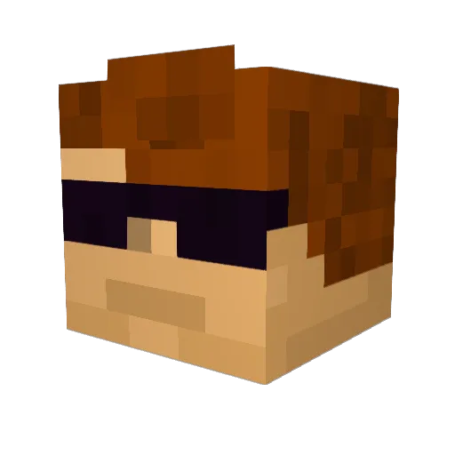 Tommy1150 Minecraft avatar head, 3D render