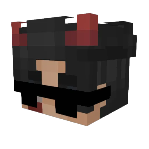 Tommy18k Minecraft avatar head, 3D render
