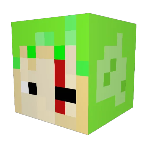 Tommy2402 Minecraft avatar head, 3D render