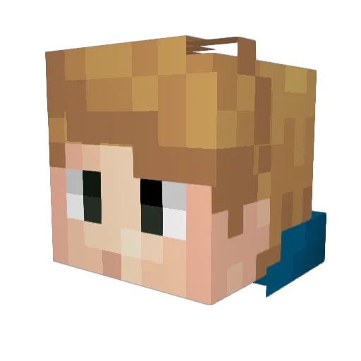 Tommy5oh Minecraft avatar head, 3D render