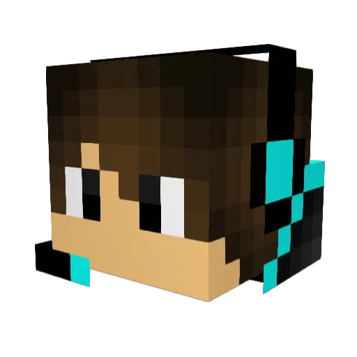 Tommy945 Minecraft avatar head, 3D render