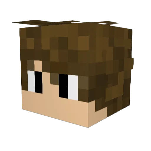 TommyBoy32 Minecraft avatar head, 3D render