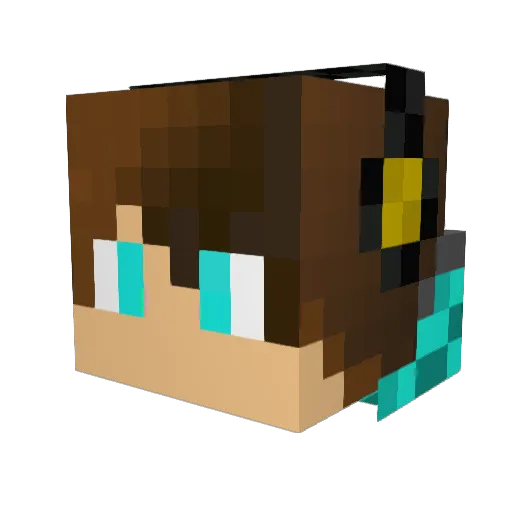 TommyCraft01 Minecraft avatar head, 3D render