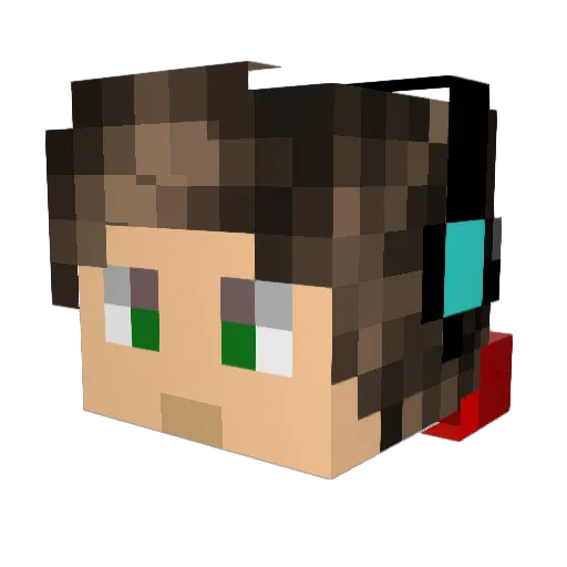 TommyDDx Minecraft avatar head, 3D render