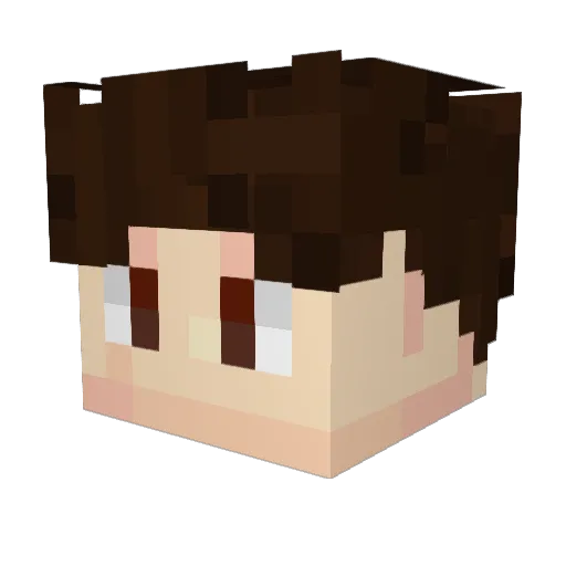 TommyJago Minecraft avatar head, 3D render