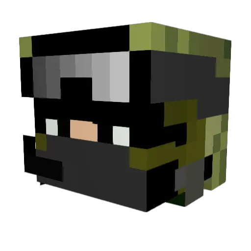 TommyLM1 Minecraft avatar head, 3D render