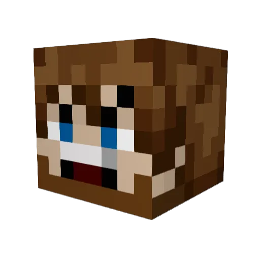 TommyLii Minecraft avatar head, 3D render