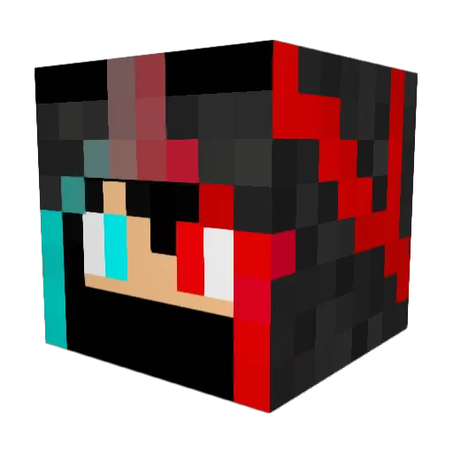 TommyTP Minecraft avatar head, 3D render